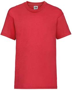 Kinder Fruit of the Loom Valueweight T Shirt-Red-164 EU von Fruit of the Loom