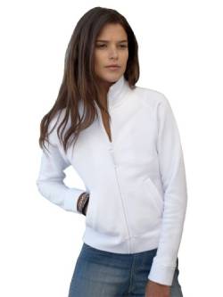 Lady-Fit Sweatjacke, Farbe:White;Größe:M M,White von Fruit of the Loom