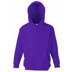 Unisex-Kapuzen-Sweatshirt/Hoodie für Kinder von Fruit of the Loom Gr. 9 Jahre, violett von Fruit of the Loom