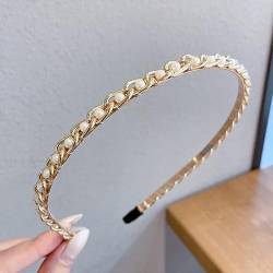 Fublazeze Perlenhaarreifen Perle einfaches Haarband Vintage Perle Haarreifen Acryl Anti-Rutsch Stirnband kann in vielen Gelegenheiten angewendet werden von Fublazeze