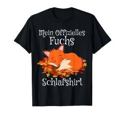 Schlafhemd Pyjama Schlafanzug Nachthemd Fuchs T-Shirt von Fuchs Langschläfer Morgenmuffel Geschenkidee