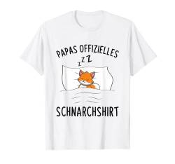 Herren Papas Offizielles Schnarchshirt Fuchs Pyjama T-Shirt von Fuchs Schlafkleidung Geschenke Für Väter