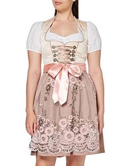 Fuchs Trachtenmoden Damen Kleid, Mehrfarbig (Champagner/Rose), 36 von Fuchs Trachtenmoden