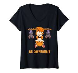 Damen Fuchs Be Different T-Shirt mit V-Ausschnitt von Fuchs Wolf Hirsch Tierdesigns und Jäger Geschenke