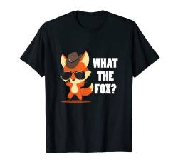 What the Fox? Cooler Fuchs mit Hut & Sonnenbrille T-Shirt von Fuchs Wolf Hirsch Tierdesigns und Jäger Geschenke