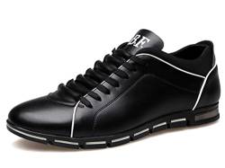 Fudaolee Herren Lederschuhe Bequeme Freizeitschuhe Geschäft Anzugschuhe Atmungsaktive Oxford Schuhe Leicht Mokassins 42 EU = Etikett 43 von Fudaolee