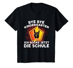 Kinder Bye Bye Tschüss Kindergarten Einschulung Kita Abgänger T-Shirt von Füllung Schultüte Junge Geschenke zum Schulanfang