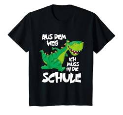 Kinder Dinosaurier Dino Einschulung Junge Schulkind Kita Abgänger T-Shirt von Füllung Schultüte Junge Geschenke zum Schulanfang