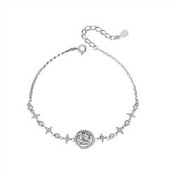 Moissanite Armband für Frauen 1CT D Farbe VVS Clarity Diamond 925 Stehlen Silber Hypoallergen Sterne Armband für Geburtstag Geschenk von FuigeBach