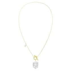 Süßwasserperlen Halskette für Frauen 925 Sterling Silber 14 Gold vergoldet Toggle Link Perlenkette Halskette für Geburtstag Geschenk mit Echtheitszertifikat von FuigeBach