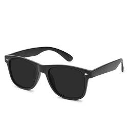 Fuisetaea Outdoor Retro Distance Polarized Myopia Sonnenbrille -0.50 Driving Tinted Grey Nearsighted Brille von Fuisetaea