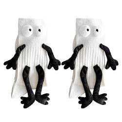 Funny Magnetic Suction 3D Doll Couple Socks | Lustige Socken Für Frauen Männer | Niedliche Lustige 3D-Hand-Paar-Socken von Fukamou