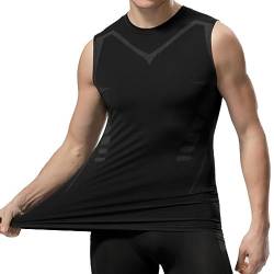 Herren Unterhemden Shapewear Workout Tank Tops Kompressionsshirt Muskelshirt Abnehmen Body Shaper Sport Bauch Weg Shirt Unterhemd von Fulenyi