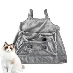 Katzenschürzenträger, Katzenschürze zum Halten der Katze - Warme Katzentrage-Brustschürze - Verstellbare Brusttasche für Katzen im Taschenformat, verstellbare Katzentrage-Schürze, warm für von Fulenyi
