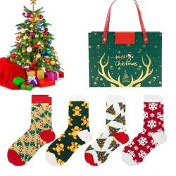 Lustige Socken für Weihnachten - Rutschfeste Baumwollsocken für den Weihnachtsspaß | Saisonale Dekorationen für Wohnzimmer, Schlafzimmer, Arbeitszimmer, Esszimmer, Küche, Weihnachtsfeier Fulenyi von Fulenyi