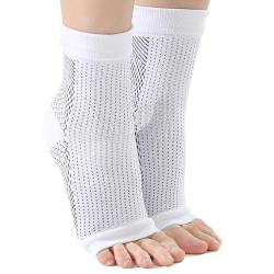 Neuropathie-Socken – Kompressionsstrümpfe ohne Zehen atmungsaktiv, bequeme Socken, athletische Entlastung zur Linderung von Fußgewölbe und Ferse, Muskeln, weiß, L/XL von Fulenyi