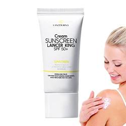 Spf 50 Sonnenschutz Gesicht, Sichere, natürliche Sonnencreme für Männer und Frauen, 60 ml geruchloser und ölfreier Sonnenschutz für die meisten Hauttypen und Hauttöne Fulenyi von Fulenyi