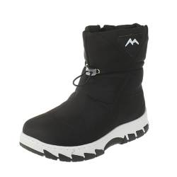 Barfußschuhe Damen Winter Gefüttert Outdoor Winterschuhe Schlupfstiefel Wasserdicht Langschaf Schneeschuhe Schneestiefel Flache Wandern Winterstiefel Snow boots Winter Schneeboots Winterboots von Fulidngzg