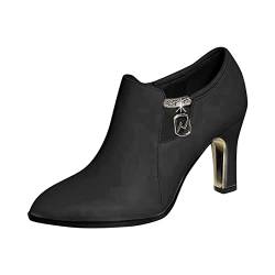 Damen Pumps Elegant Und Bequem Leder High Heels Pumps Elegant Vorne Geschlossen Absatzschuhe Hochzeitsschuhe Schwarz Bequem Hohe Schuhe Tanzschuhe mit Absatz Trachtenschuhe Sommerschuhe von Fulidngzg