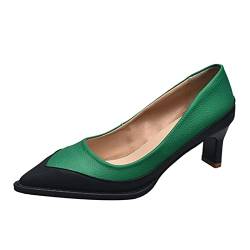 Damen Pumps Größe Halbschuhe Dirndl Schuhe mit Absatz Dunkelblau Absatzschuhe Festlich Mary Janes Tanzschuhe Trachtenschuhe Spitz Frühling High Heels Plateau Hochzeit Hochzeitsschuhe Pumps von Fulidngzg