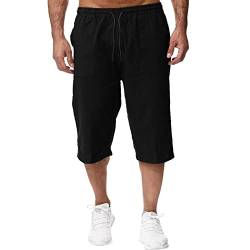 Fulidngzg 3/4 Hose Herren Cargo: Leichte Stretch Bermuda Shorts Angeln Casual Slim Kurze Hosen Baumwolle Große Größen Caprihose Sport mit Taschen Cargo Shorts Stoff Outdoor 3/4 Hose Dreiviertel Hosen von Fulidngzg