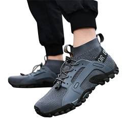 Fulidngzg Barfußschuhe Herren Atmungsaktiv Outdoor Sneaker Wanderschuhe Sommer Fussballschuhe Arbeitsschuhe Laufschuhe Turnschuhe Sicherheitsschuhe Comfort Fit Hallenschuhe Sportschuhe Trekkingschuhe von Fulidngzg