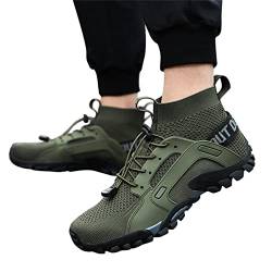 Fulidngzg Barfußschuhe Herren Atmungsaktiv Outdoor Sneaker Wanderschuhe Sommer Fussballschuhe Arbeitsschuhe Laufschuhe Turnschuhe Sicherheitsschuhe Comfort Fit Hallenschuhe Sportschuhe Trekkingschuhe von Fulidngzg