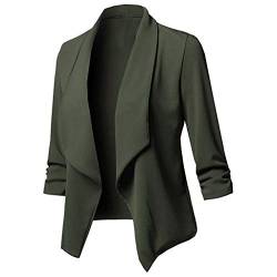 Fulidngzg Blazer Damen Sportlich Kariert Sportlich Frühling Jacke Modern Elegant Oversize Sommerjacke Blazerjacke Sommer Übergangsjacke Tailliert Cardigan Business Dünn Kurzblazer Anzugjacke von Fulidngzg