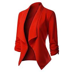 Fulidngzg Blazer Damen Sportlich Kariert Sportlich Frühling Jacke Modern Elegant Oversize Sommerjacke Blazerjacke Sommer Übergangsjacke Tailliert Cardigan Business Dünn Kurzblazer Anzugjacke von Fulidngzg