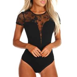 Fulidngzg Bodys Für Damen Langarm Sexy Langarmbody Stringbody Schwarz Thermo Shaping Blusenbody Body Silvester Lang Stretch Bodysuit Shapewear Oberteil Long Sleeve Party Bodybluse von Fulidngzg