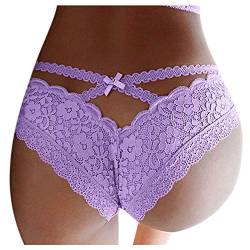 Fulidngzg Brazilian Slip Damen Spitze Dessous Unterhosen Offen Ouvert Erotisch Nahtlose Slips Bikini Hipster Unterwäsche Große Größen Sexy String Tanga Höschen von Fulidngzg