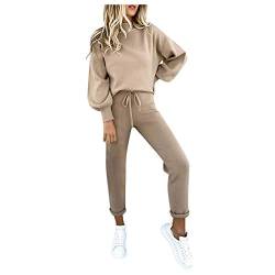 Fulidngzg Damen Jumpsuit Elegant Kuschelig Langarm Jogging Anzug Jogginganzüge Sportanzug Set Sporthose Hose Trainingsanzüge Jogginghose Elegant Tracksuit Freizeitanzug Sportbekleidung Freizeitanzug von Fulidngzg