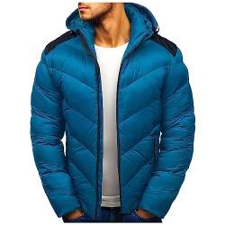 Fulidngzg Daunenjacke Herren Leicht, Winter Warme Puffer Jacke Übergangsjacke mit Kapuze 3XL Daunenjacke Winterjacke Outdoor Übergröße Steppjacke Daunenmantel Hybridjacken von Fulidngzg