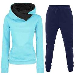 Fulidngzg Heartbeat Jogginganzug Damen Herbst Winter Gefütterte 2 Teiler Jogginganzug Hoodie Kuschelig Freizeit Sportanzug Hausanzug Elegant Y2K 2023 Trainingsanzug Große Größen Fitness Zweiteiler von Fulidngzg