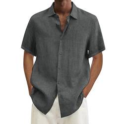 Fulidngzg Hemd Herren Kurzarm Groß Weit 4XL Old Sommer Comfort Fit Sommerhemd Herrenhemden Dünn Casual Strandhemd Regular Fit Slim Fit Knopfhemd Lässiges Elegant Freizeithemden Hemden von Fulidngzg