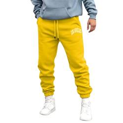 Fulidngzg Jogginghose Herren XL Relaxing Hose Cargo Baumwolle Trainingshose Fitnesshose Slim Fit Freizeithose Lang Warm Jogginghose Sweathose Jogger mit Taschen Stretch Baggy Sporthose Cargohose von Fulidngzg