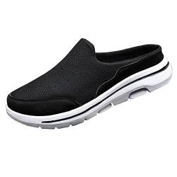 Fulidngzg Orthopädische Hausschuhe Damen, Slip-On Fersensporn Schuhe Hallux Valgus Schuhe mit Fussbett Reinschlüpfen Diabetiker Schuhe Abrollsohle Sandalen Orthopädische Schuhe Walking Schuhe von Fulidngzg