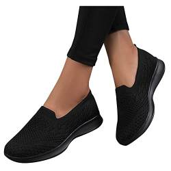 Fulidngzg Ortopädicheschuhe Damen Große Größe Elegant Sportschuhe Slip On Sneakers Mesh Turnschuhe Ohne Schnürung Outdoor Halbschuhe Casual Plateau Orthopädische Schuhe Leichtgewichts Fußballschuhe von Fulidngzg