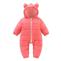 Fulidngzg Schneeanzug Baby 80/86 Winddicht Geschenk Winterjacke Strampler Reißverschluss mit Kapuze Jumpsuit Overall Schneeanzug Kinder Winter Jacke Mantel Babykleidung Winteroverall von Fulidngzg