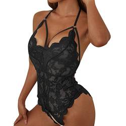 Fulidngzg Sexy Dessous Damen für Sexy Set: Elegant Reizwäsche Outfit Durchsichtige Mollig Stringbody Mollige Offener Schritt Babydoll Grosse Grössen Rote Dessous Erotische Ouvert Bodysuit Unterwäsche von Fulidngzg