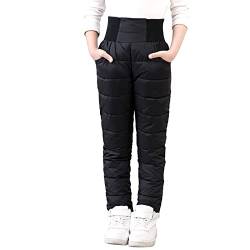 Fulidngzg Skihose Mädchen 128 Breathable Thermohose Schneehose Schnee-Hose Atmungsaktiv Schneefang Softshellhose Skihose Unisex Ski Snowboard Wasserdicht Snowboardhose Wanderhose Schneehose Kinder von Fulidngzg