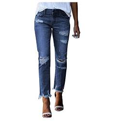 Fulidngzg Skinny Jeans Damen High Waist Schwarze Stretch Knopf Kleidung Jeanshose Capri Baggy Sommer Teenager Mädchen Damenmode Damenjeans Jeggings Straight mit Gummizug Italienische Mode Mom Jeans von Fulidngzg