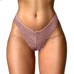 Fulidngzg Slip Damen Sexy Spitze Erotisch Frauen Offen Ouvert Höschen Bikini Nahtlose Slips Große Größen Unterhosen Unterwäsche Dessous Hipster String Tanga von Fulidngzg