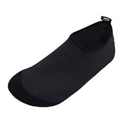 Fulidngzg Surfschuhe Damen, Weiß Badeschuhe Erwachsene Breite Füße Barfuss Schuhe Outdoor Weiche Sohle Barfußschuhe Tape Design Lässig Aquaschuhe Ergonomische Bequeme Wasserschuhe Badeschuh von Fulidngzg