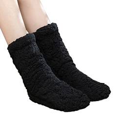 Fulidngzg Wandersocken Herren 43-46 Kuschelsocken Bettsocken Thermosocken Stoppersocken Kniestrümpfe Stiefelsocken Wollsocken Lange Socken Wintersocken Flauschig Warme Socken Dicke Socken Haussocken von Fulidngzg