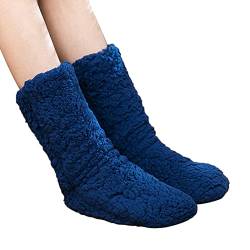 Fulidngzg Wandersocken Herren 43-46 Kuschelsocken Bettsocken Thermosocken Stoppersocken Kniestrümpfe Stiefelsocken Wollsocken Lange Socken Wintersocken Flauschig Warme Socken Dicke Socken Haussocken von Fulidngzg