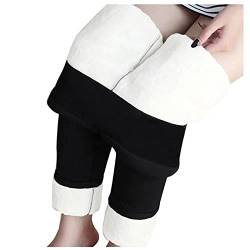 Fulidngzg Winterhose Damen Thermo Fleece Dicke Strumpfhose Winterleggins Warme Gefüttert Leggings Thermoleggins Lang Elastische Thermohose Verdicken Thermo High Waist Skinny Pants Haushose von Fulidngzg