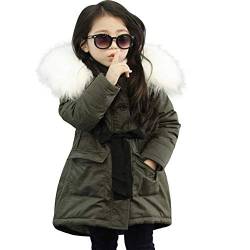 Fulidngzg Winterjacke Jungen Mädchen Gefüttert Winddicht Kinderjacken Winterjacke Winter Kleinkind Steppjacke Übergangsjacke Reißverschluss Lang Wintermantel Kapuzenjacke Baby Walkjacke Skijacke von Fulidngzg