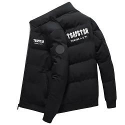 Fulidngzg Winterjacken Herren, Warme mit Fell Winterjacke Steppjacke Übergröße Große Größen XXL Mantel Übergangsjacke Schwarz Winter Teenager Jacke Outdoor Gefüttert ohne kapuze Dicke Coat von Fulidngzg