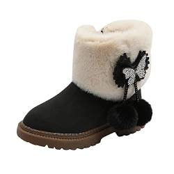 Fulidngzg Winterschuhe Jungen: Gefüttert Unisex Kinder Schneestiefel Übergangsschuhe Warm Winter Kinderschuhe Winterschuhe Thermo Lammfell Winterstiefel Boots Wasserdicht Hohe Stiefel von Fulidngzg